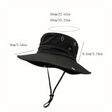 Adjustable Wide Brim Fishing Hat for Hiking and Camping