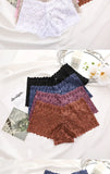 2Pcs Lace Four Shorts Women's Panties Floral Underwear S-XL