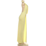 Women's Deep V Neck High Slit Backless Maxi Dress for Summer
