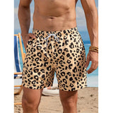 3D Funny Leopard Camouflage-Print Beach Shorts For Men