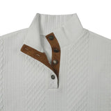 Men’s Stand Collar Half-Zip Sweatshirt – Warm Long Sleeve Pullover