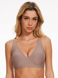 Women's Underwear Wire-Free Seamless Deep-V Full-Cup Bra