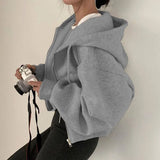 Women's Y2K Zip Up Hoodie Casual Long Sleeve Sweatshirt