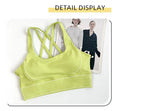 Women's Solid Color Racerback Yoga Sports Bra for Fitness