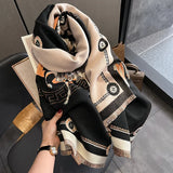 Luxury Winter Faux Cashmere Scarf Women fashionable Little horse thickened warm Shawl