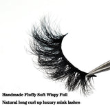 FOXESJI Makeup Eyelashes 3D Mink Eye Lashes Fluffy Soft Wispy Natural Lashes Extension Reusable Fake Lashes False Eyelashes