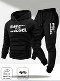 Mens Pullover Tracksuit Hoodie Pants Two-in-One Leisure Sweatshirt Outfit