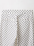 Women's Polka Dot Turtleneck Zipper Jacket with Pockets