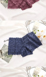 2Pcs Lace Four Shorts Women's Panties Floral Underwear S-XL