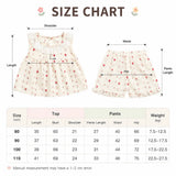 Breathable Toddler Girls Floral Sleeveless Shorts Set 1-4Y