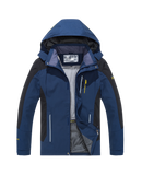 Men's Lightweight Waterproof Casual Windbreaker Outdoor Mountaineering Jacket With Hoodie
