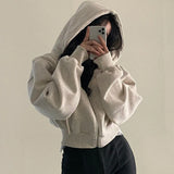 Women's Y2K Zip Up Hoodie Casual Long Sleeve Sweatshirt
