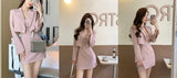 2 Piece Dress Set Women Casual Y2k Crop Tops Elegant Jacket Coats + Mini Skirts Korean Fashion Suits 2024 Spring Blazers Dress