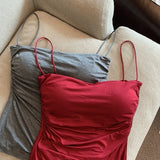 Women's Built-In Bra Spaghetti Strap Summer Camisole Top