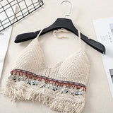 Sexy Boho Beach Holiday Camisole Halter Women Crochet Knit