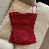 Women's Built-In Bra Spaghetti Strap Summer Camisole Top