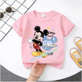 Mickey Minnie Summer Children's Pure Cotton Short-Sleeved
