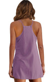 Summer Sleeveless Vest Dress Pocket Sports Short Skirt