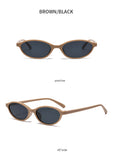 Women's Leopard Retro Oval Sunglasses Small Frame UV Eyewear