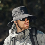 Adjustable Wide Brim Fishing Hat for Hiking and Camping