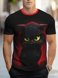 Camouflage-print stretch casual short-sleeved men's T-shirt