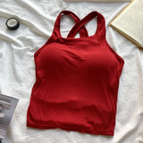 Women's Built-In Bra Spaghetti Strap Summer Camisole Top