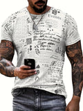 Camouflage-print stretch casual short-sleeved men's T-shirt