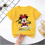 Mickey Minnie Summer Children's Pure Cotton Short-Sleeved