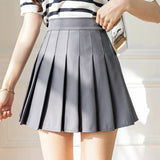 Women Pleated Skirts Summer High Waist Zipper JK Mini Skirts