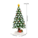 Cute Christmas Tree Figurine with Star & Gift Boxes Table Decor