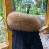 100% Real Fur Collar Women Raccoon Fur Scarf Warm Scarves Natural Fur Trim For Hood Man Coat Parkas Jackets Shawl Universal Down