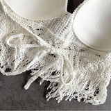 Sexy Boho Beach Holiday Camisole Halter Women Crochet Knit