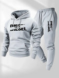 Mens Pullover Tracksuit Hoodie Pants Two-in-One Leisure Sweatshirt Outfit