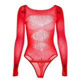 Ticketsx Women’s Black Rhinestone Bodysuit Party Clubwear