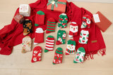 Christmas coral fleece warm and thick winter socks snowman floor socks