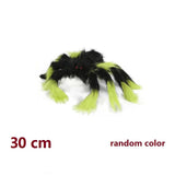 Huge Black Plush Spider Halloween Props (50-200cm Decor for Party Web)