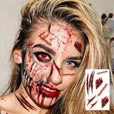 Halloween Scary Fake Scar Temporary Tattoo - Bloody Scratches Sticker