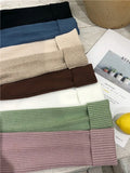 Women's High-Neck Knitted Turtleneck Slim-Fit Long-Sleeve Anti-pilling Casual Elegant Plain Sweater