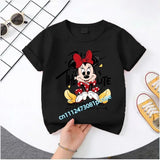 Mickey Minnie Summer Children's Pure Cotton Short-Sleeved