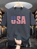 Men's summer fashion casual round-neck short-sleeved T-shirt
