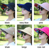 Fashion Wide Brim Sun Hat Anti-UV Beach Visor Cap Women