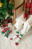 Christmas coral fleece warm and thick winter socks snowman floor socks