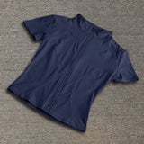 Women’s Quick-Dry Slim Fit Stand Collar Zipper Yoga Top