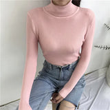 Women’s Ribbed Turtleneck Sweater Long Sleeve Warm Knit