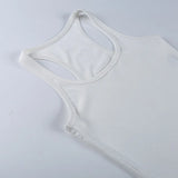 Women's Sleeveless Knit Bodysuit Off-Shoulder Halter Top