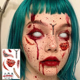 Halloween Scary Fake Scar Temporary Tattoo - Bloody Scratches Sticker