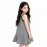 Girls Sleeveless Ruffle Nightdress Kids Pajama Dress