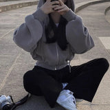 Women's Y2K Zip Up Hoodie Casual Long Sleeve Sweatshirt