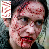Halloween Scary Fake Scar Temporary Tattoo - Bloody Scratches Sticker