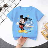 Mickey Minnie Summer Children's Pure Cotton Short-Sleeved